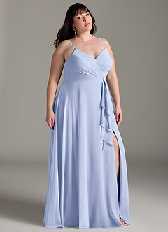 Azazie Akita Bridesmaid Dresses Ice A-Line Chiffon Dress image7