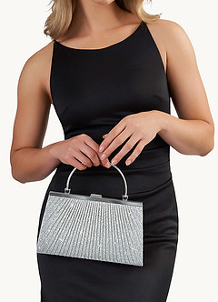 front Glitter Pleated Handbag