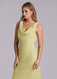 Azazie Rylina Final Sale Lemon Sorbet Mermaid Floral Burnout Dress image6