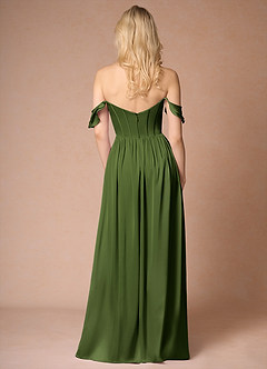 Maxi jurk Ginevra Olijfgroen image11
