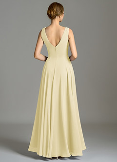 Azazie Wonderland Abiti da Damigella Abito A-Line in Chiffon Plissettato Sorbetto Al Limone image2