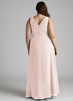 Azazie Flora Jurken voor bruidsmeisjes Jurk van Chiffon met A-Lijn Geplooid Rozenblaadje image13