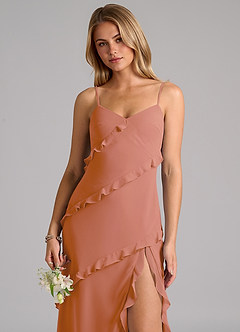 Azazie Nancie Bridesmaid Dresses MAI TAI Mermaid Ruched Chiffon Dress image7