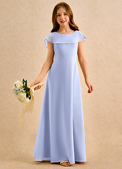 Azazie Kittie Girls Formal Flower Girl Klänningar Klänning A-Line i Chiffong image1