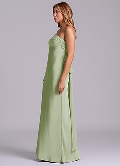 Azazie Ailanie Brudtärnklänningar Klä av Tubklänning i Stretch Satin Axelbandslös Dusty Sage image6