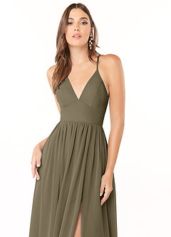 Azazie Aaida Suknie dla druhen Linia A Gorset Szyfon Do ziemi Sukienka image6