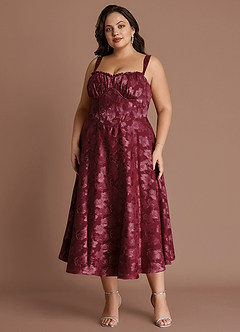 Sylvie Wine Midi Dress image10