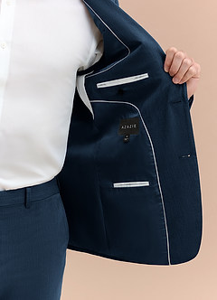 front William Azul Marino Oscuro Chaqueta de traje