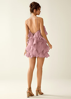Oliamagn Rosa Antico Mini abito in tulle con volant image7