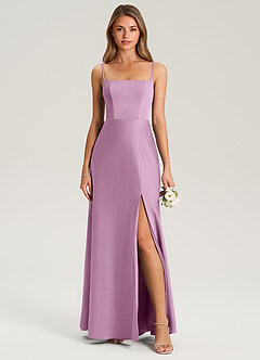 Azazie Lidia Brautjungfernkleider Meerjungfrau-Linie Seitliche Cut-Outs Stretch-Satin Kleid Blauregen image4