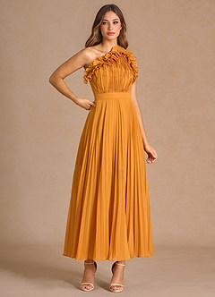Selma Amber Pleated Maxi Dress image3