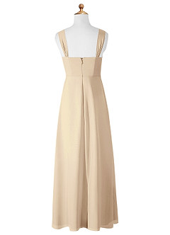 Azazie Denice Junior Champagne A-Line Chiffon Dress image9