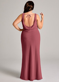 Azazie Rylina Bridesmaid Dresses Merlot Mermaid Pleated Chiffon Dress image11
