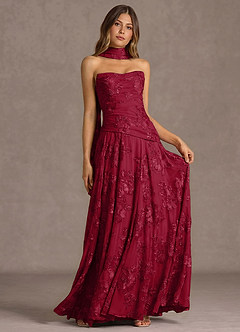 Gabriela Burgundy Maxi Dress image4