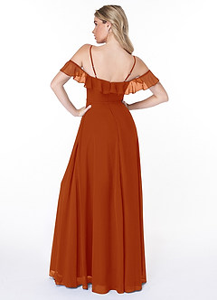 Azazie Agretta Bridesmaid Dresses A-Line Ruched Chiffon Floor-Length Dress image2