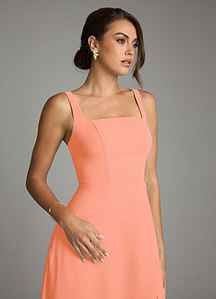 Azazie Debra Bridesmaid Dresses Sunset A-Line with Pockets Chiffon Convertible Dress image3
