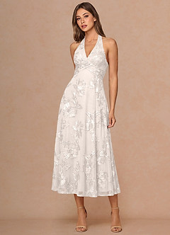Josee Cloud White Midi Dress image3