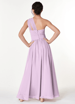 Azazie Molly Junior Amethyst A-Line Pleated Chiffon Dress image2
