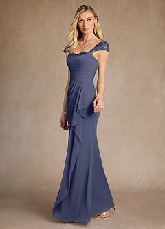 Azazie Belfast Abiti per la Madre della Sposa Abito Tubino in Maglia Pizzo Stormy image3