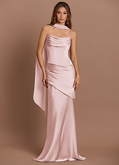 Pelagia Powder Pink Maxi Dress | Azazie