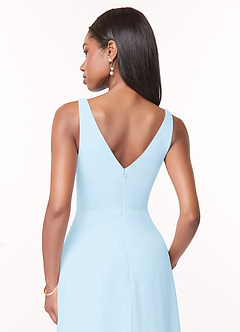 Azazie Nala Bridesmaid Dresses Sky Blue A-Line Pleated Chiffon Dress image5