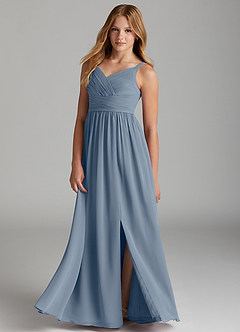 Azazie Chanel Junior Twilight A-Line Sweetheart Neckline Chiffon Dress image3