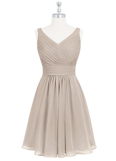 Azazie Grace Bridesmaid Dresses Frost A-Line Pleated Chiffon Dress image7