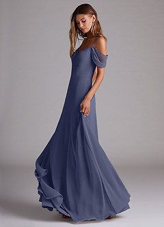 Azazie Marley Bridesmaid Dresses Stormy A-Line Off the Shoulder Chiffon Convertible Dress image3