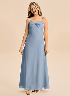 Azazie Jordyn Junior Linia A Dekolt w kształcie serca Szyfon Długość podłogi Młodsza druhna Sukienka image4