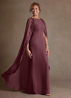 Azazie Artemisia vestidos de madre de la novia Vestido de Sangrado de Gasa de Corte Recto con Encaje image2