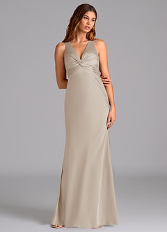 Azazie Hati Brudtärnklänningar Klä av Sjöjungfru i Stretch Satin Frost image3