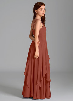 Azazie Karan Junior Auburn A-Line Chiffon Dress image6