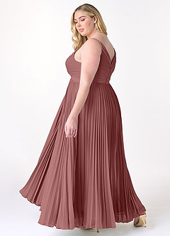 Azazie Raychelle Bridesmaid Dresses Desert Rose A-Line V-Neck Chiffon Dress image10