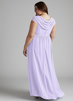Azazie Organa Bridesmaid Dresses Lilac A-Line Pleated Chiffon Dress image10