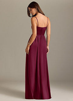 Azazie Calianna Bridesmaid Dresses Mulberry A-Line Off the Shoulder Stretch Satin Convertible Dress image2