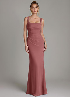 Azazie Agustina Bridesmaid Dresses Amethyst Mermaid Corset Chiffon Dress image5