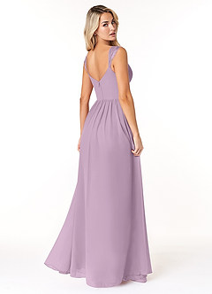 Azazie Cleobella Bridesmaid Dresses Wisteria A-Line Sweetheart Lace Chiffon Dress image5