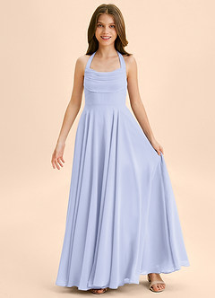 Azazie Kady Junior Lavender A-Line Sweetheart Neckline Chiffon Dress image3