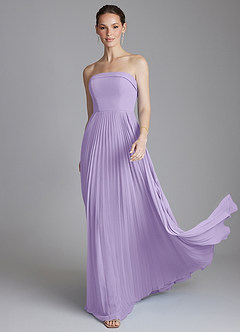 Azazie Mariana Bridesmaid Dresses Lilac A-Line Strapless Chiffon Dress image1