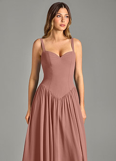 Azazie Evadina Suknie dla druhen Linia A Gorset Szyfon Do ziemi Sukienka image6