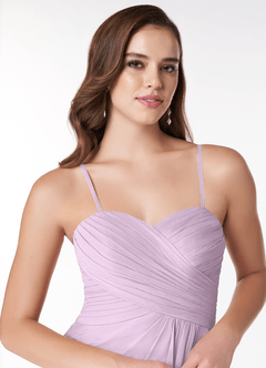 Azazie Arabella Allure Robes de demoiselle d'honneur Robe Trapèze Convertible en Mousseline de soie Encolure en Forme de Cœur Frostiges Flieder image14