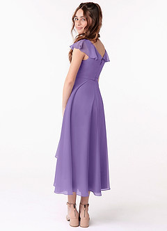 Azazie Posie Junior Tahiti A-Line Ruched Chiffon Dress image2