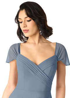 Azazie Tancie Bridesmaid Dresses Twilight A-Line Off the Shoulder Chiffon Convertible Dress image4