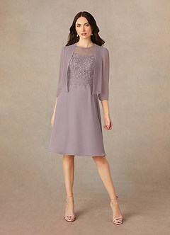 Azazie Klaus Mother of the Bride Dresses Dusk A-Line Scoop Sequins Chiffon Dress image1