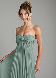 Azazie Tempest At-home Try On Dresses Agave Empire Corset Chiffon Convertible Dress image10