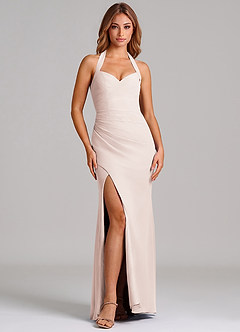 Azazie Emeria Suknie dla druhen Syrena Dekolt w kształcie serca Szyfon Do ziemi Sukienka image3