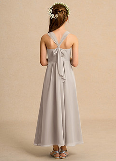 Azazie Tater Junior Formal vestidos de niña de las flores Vestido de Escarcha de Gasa de Corte En A con Plisado image2