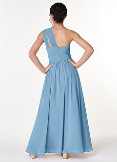 Azazie Molly Junior Amethyst A-Line Pleated Chiffon Dress image2