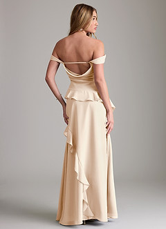 Azazie Sloane Bridesmaid Dresses White Alabaster A-Line Sweetheart Neckline Chiffon Dress image7