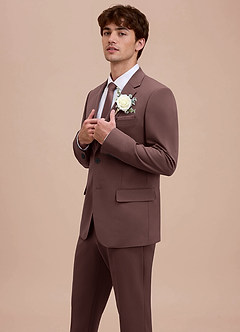 front Ethan Espresso Refined Weave Suit Jacket